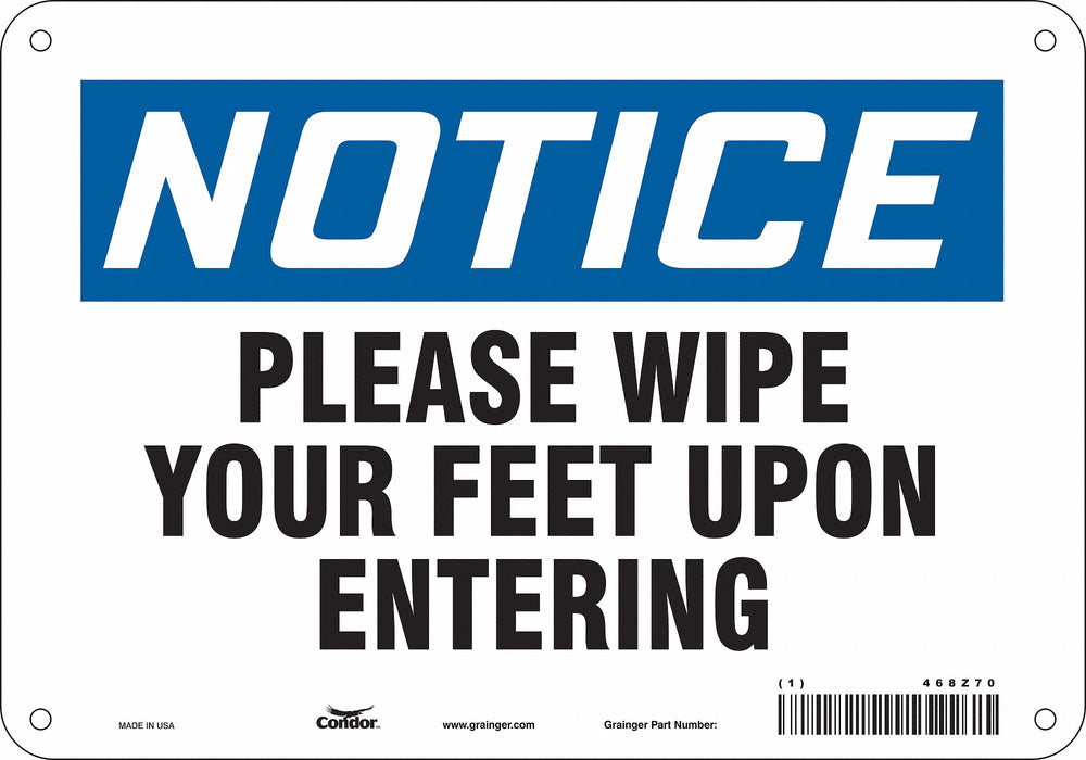 Safety Sign 7 in x 10 in Aluminum