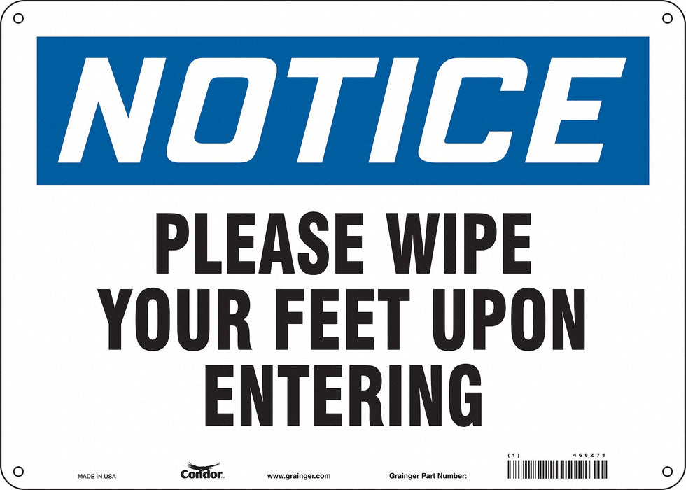 Safety Sign 10 in x 14 in Aluminum