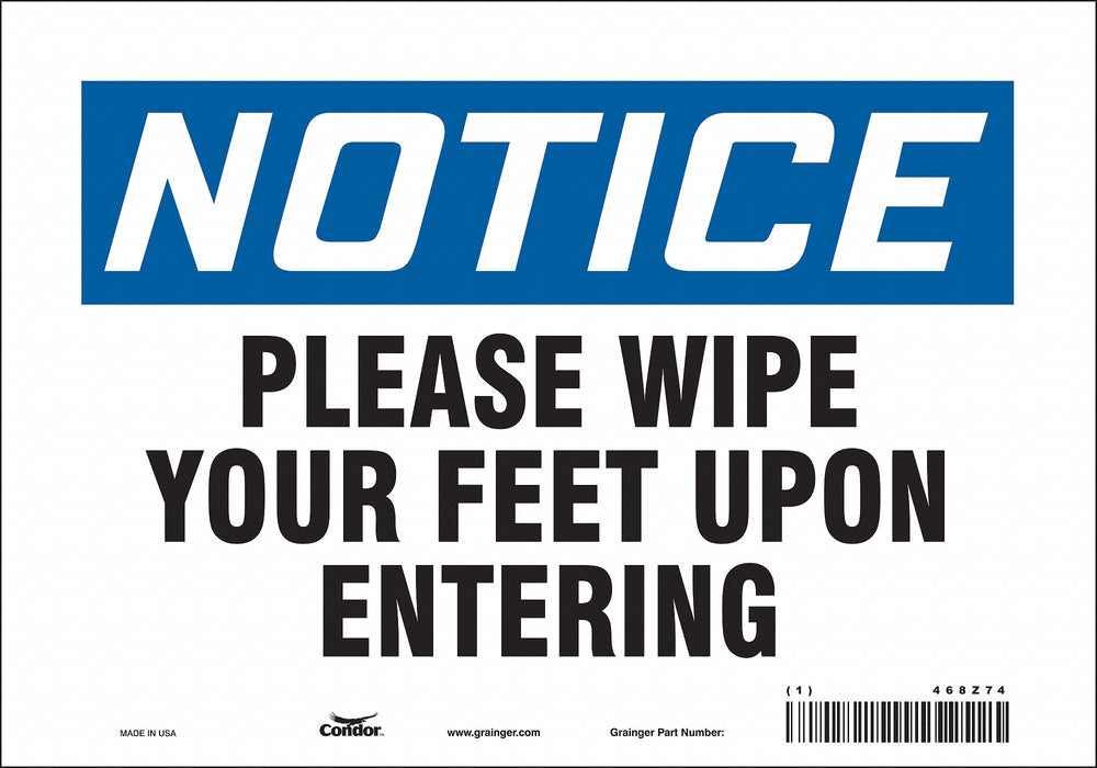 Safety Sign 7 in x 10 in Vinyl