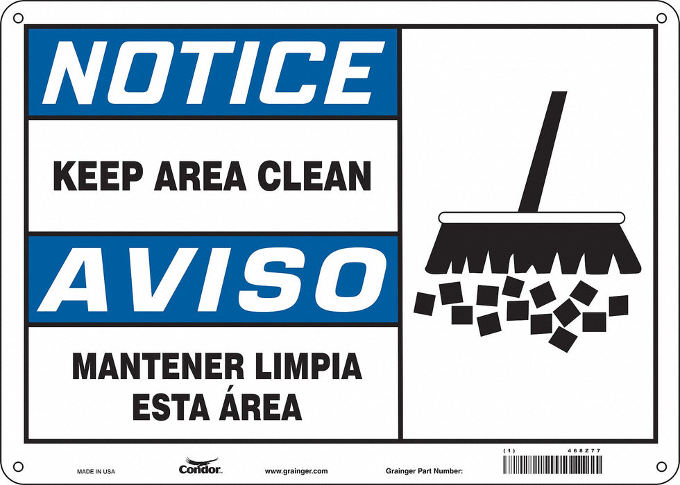 Safety Sign 10 in x 14 in Aluminum