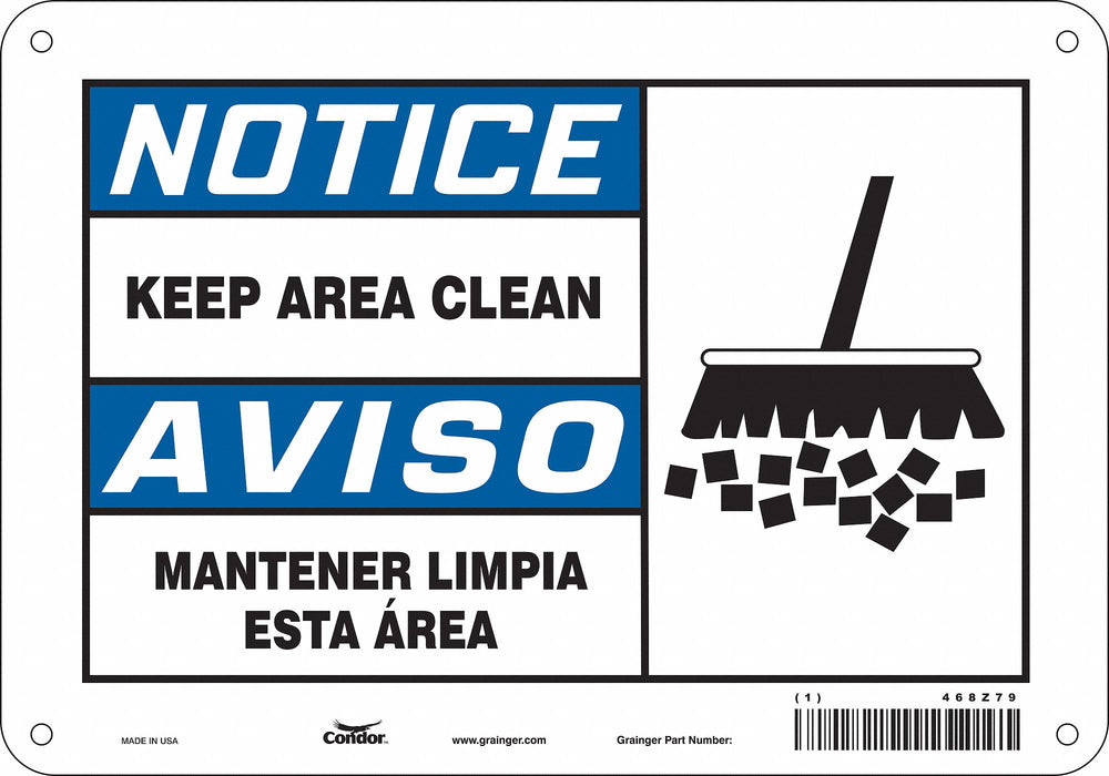 Safety Sign 7 in x 10 in Polyethylene