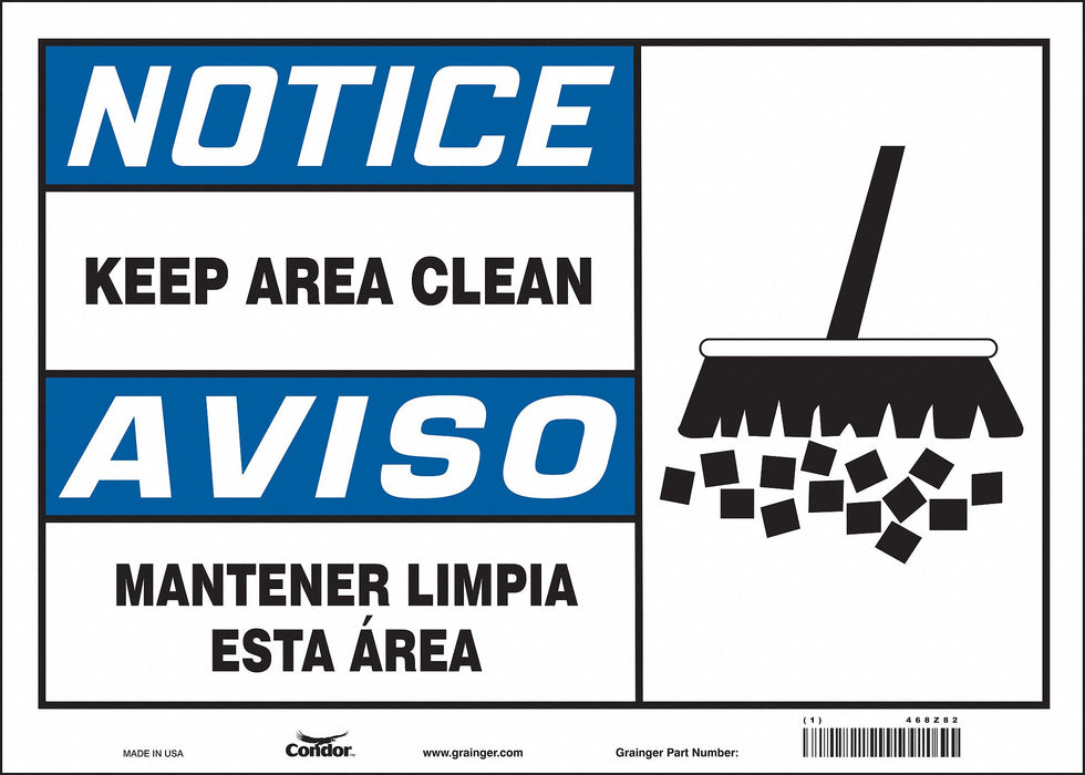 Safety Sign 10 in x 14 in Vinyl