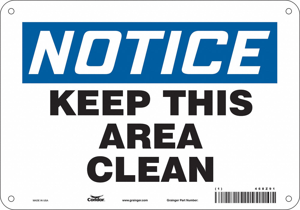 Safety Sign 7 in x 10 in Polyethylene