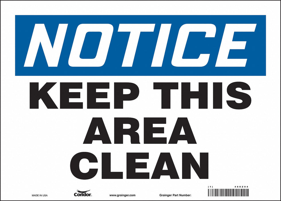 Safety Sign 10 in x 14 in Vinyl