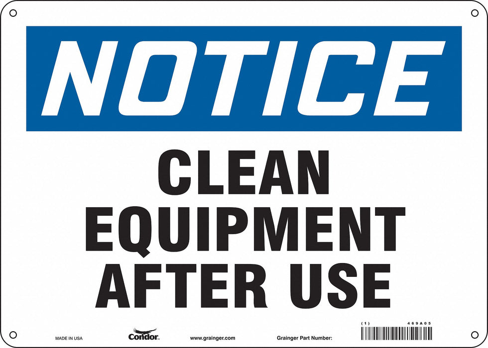 Safety Sign 10 inx14 in Polyethylene
