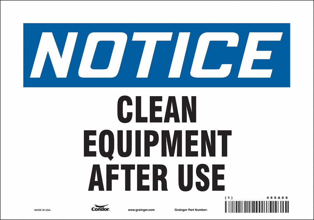 Safety Sign 7 in x 10 in Vinyl