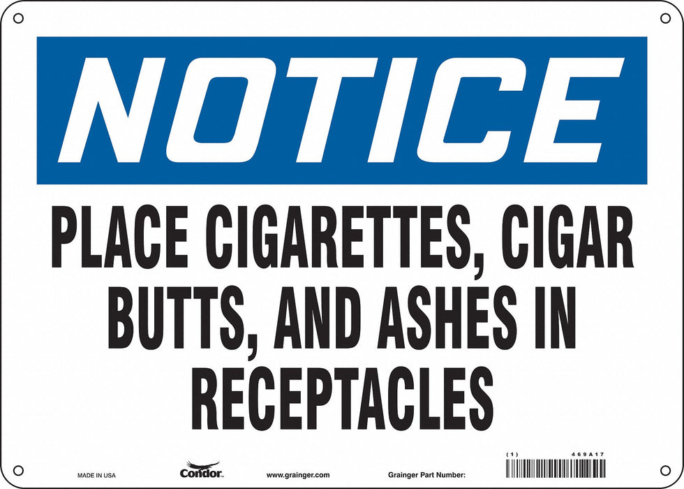 Safety Sign 10 inx14 in Polyethylene