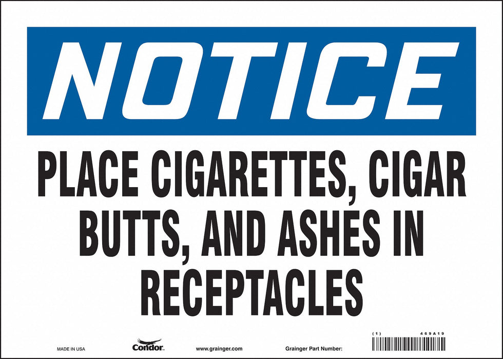 Safety Sign 10 in x 14 in Vinyl
