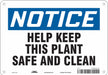 Safety Sign 7 in x 10 in Aluminum