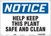 Safety Sign 10 in x 14 in Aluminum