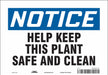 Safety Sign 7 in x 10 in Vinyl