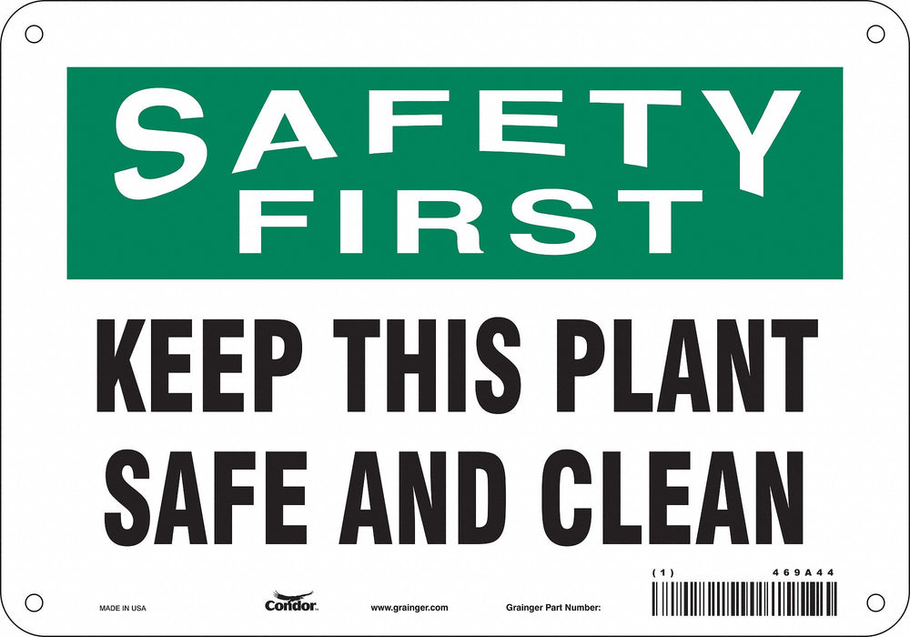Safety Sign 7 in x 10 in Aluminum