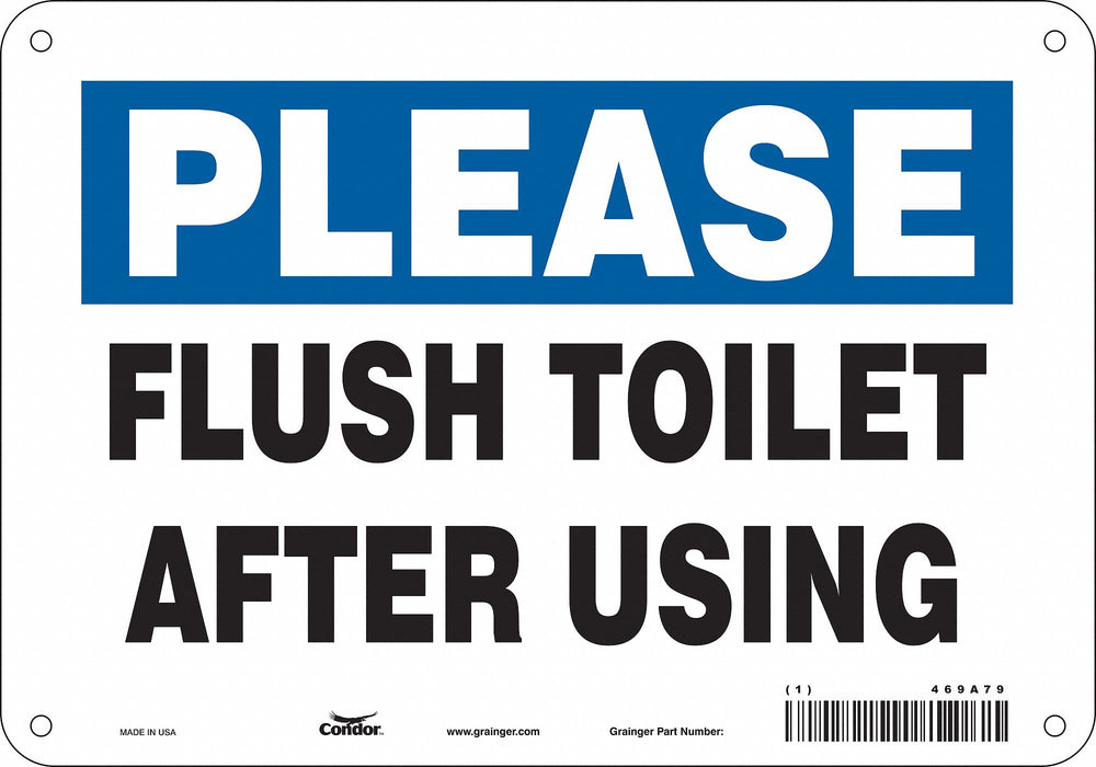 Safety Sign 7 in x 10 in Polyethylene