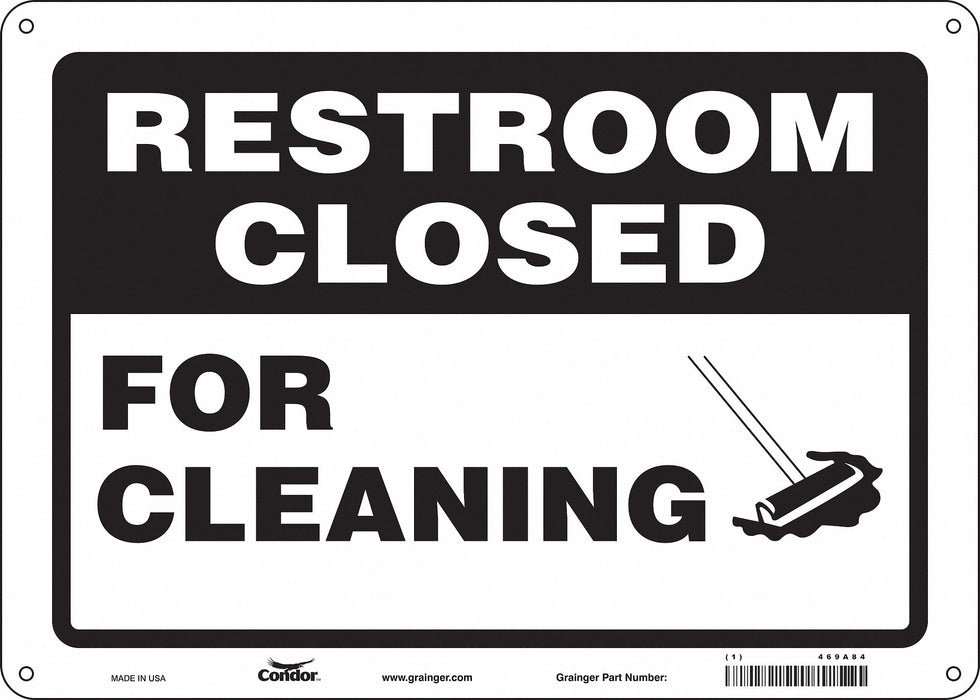 Safety Sign 10 in x 14 in Aluminum
