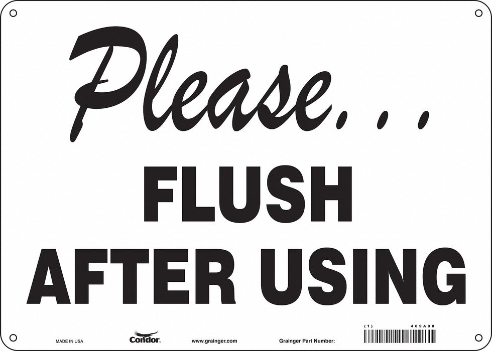 Safety Sign 10 in x 14 in Aluminum
