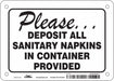 Safety Sign 5 in x 7 in Polyethylene