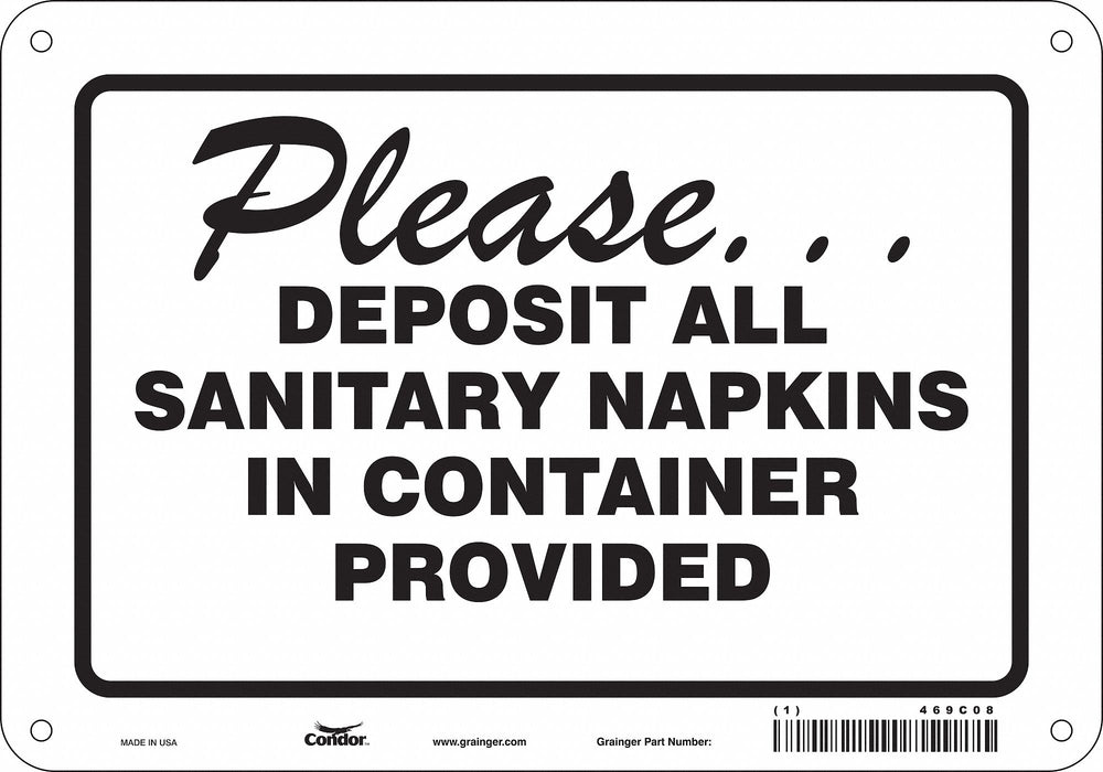 Safety Sign 7 in x 10 in Polyethylene