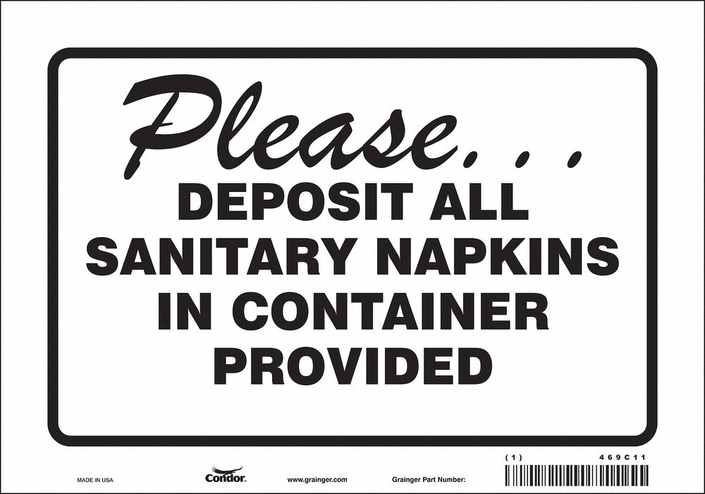 Safety Sign 7 in x 10 in Vinyl
