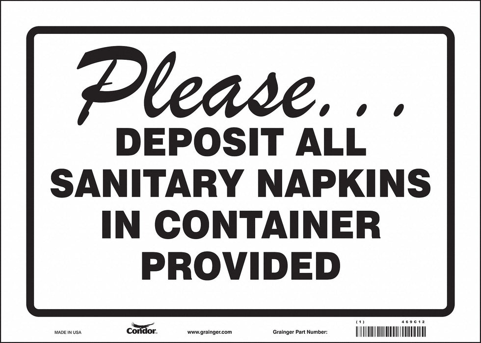 Safety Sign 10 in x 14 in Vinyl