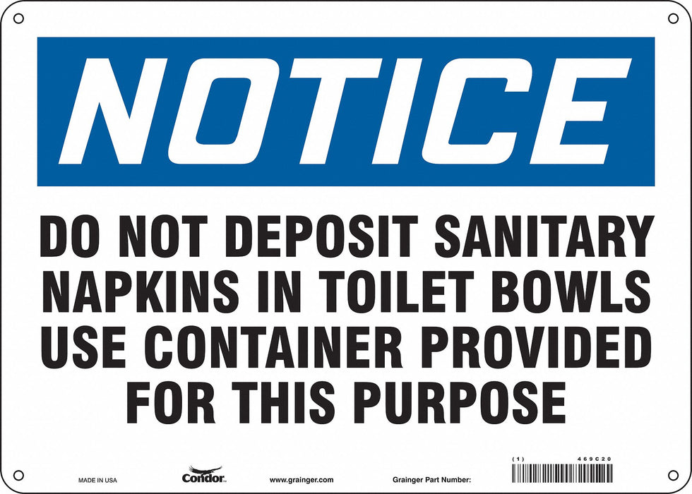 Safety Sign 10 in x 14 in Aluminum