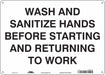 Safety Sign 10 in x 14 in Polyethylene