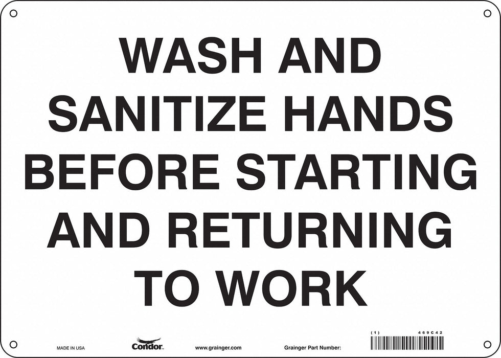 Safety Sign 10 in x 14 in Polyethylene