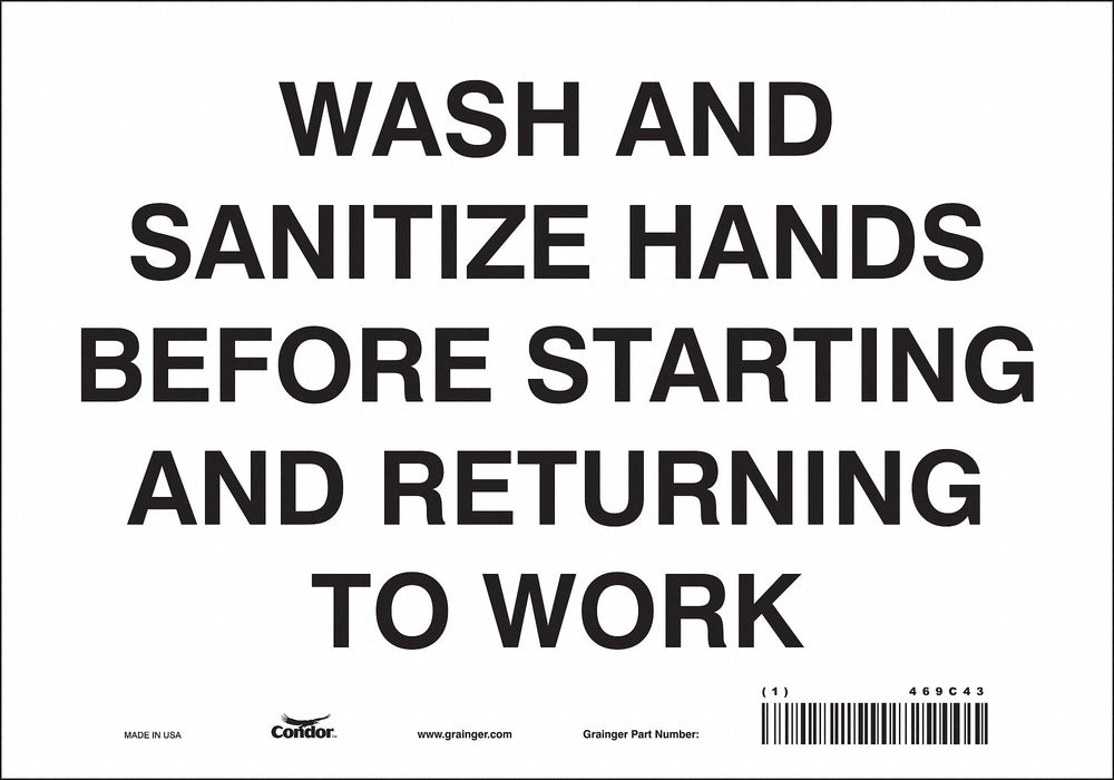 Safety Sign 7 in x 10 in Vinyl
