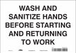 Safety Sign 7 in x 10 in Vinyl