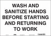 Safety Sign 10 in x 14 in Vinyl