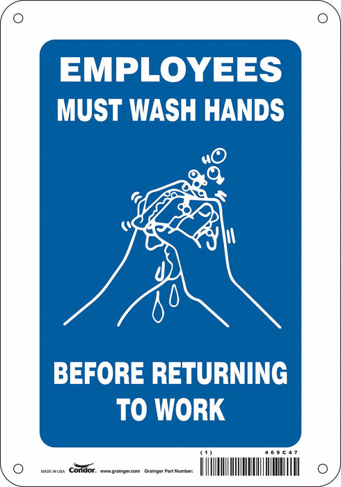 Safety Sign 10 in x 7 in Polyethylene