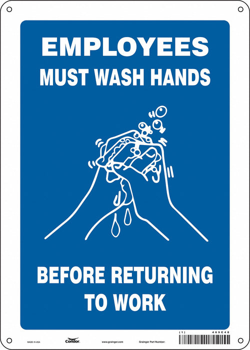 Safety Sign 14 in x 10 in Polyethylene