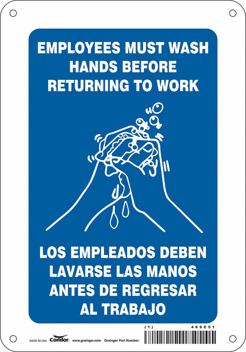 Safety Sign 10 in x 7 in Aluminum