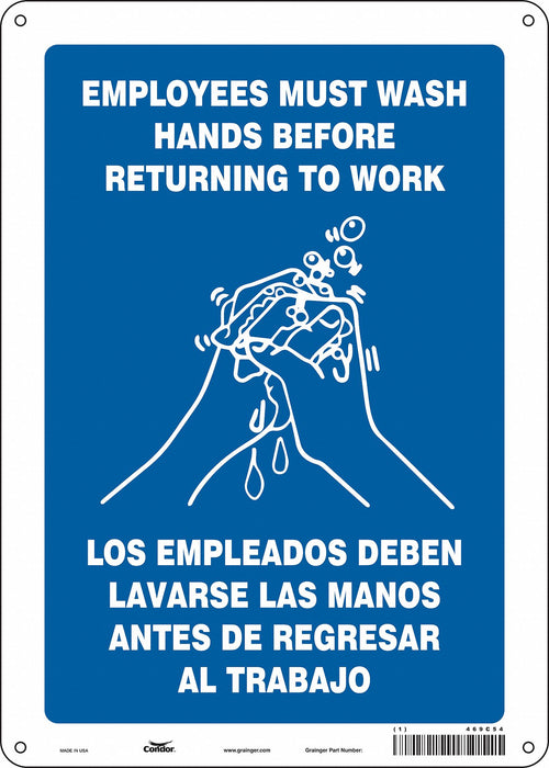 Safety Sign 14 in x 10 in Polyethylene