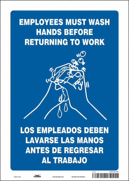 Safety Sign 14 in x 10 in Vinyl