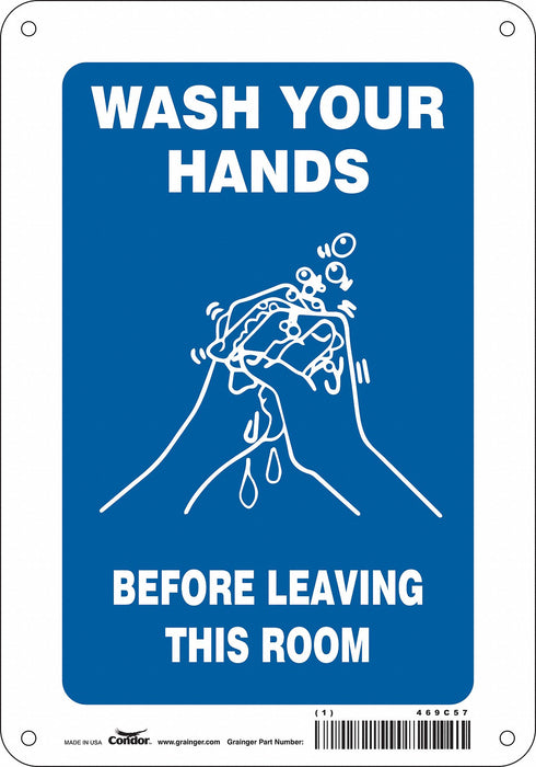 Safety Sign 10 in x 7 in Aluminum
