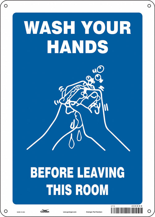 Safety Sign 14 in x 10 in Polyethylene