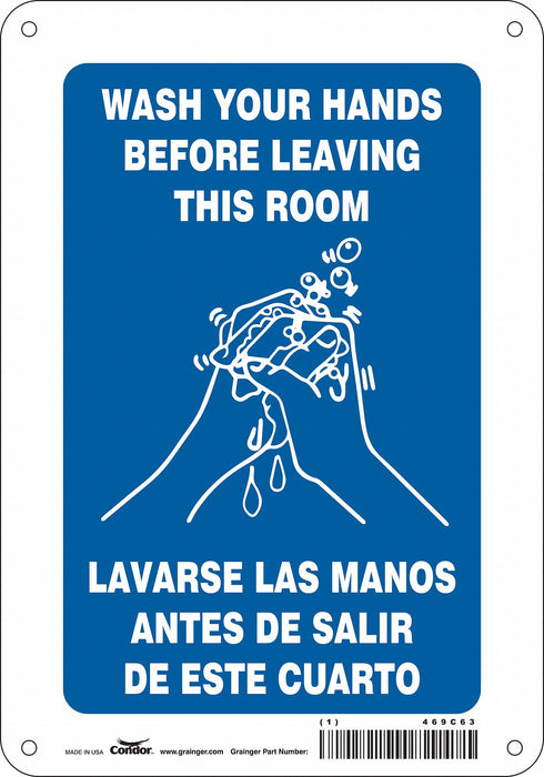 Safety Sign 10 in x 7 in Aluminum