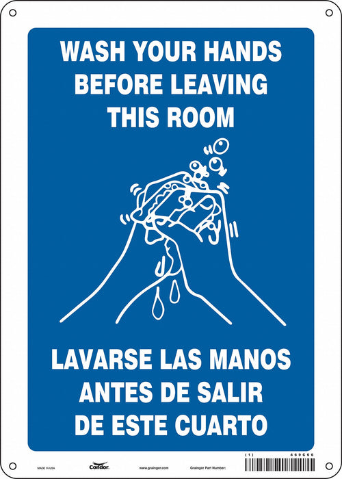 Safety Sign 14 in x 10 in Polyethylene