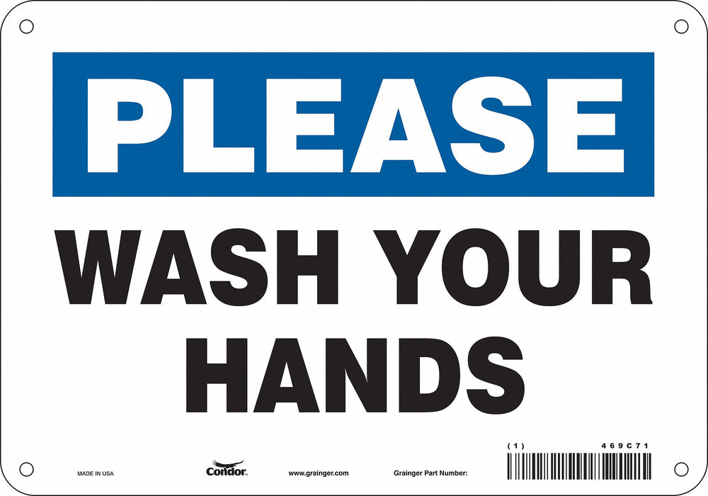 Safety Sign 7 in x 10 in Polyethylene