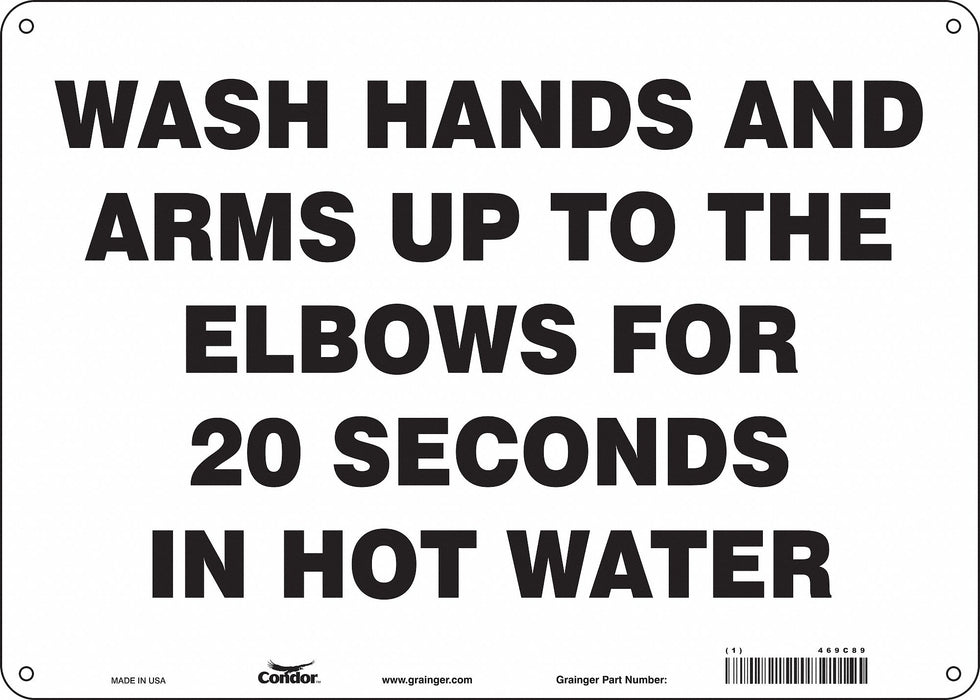 Safety Sign 10 in x 14 in Aluminum