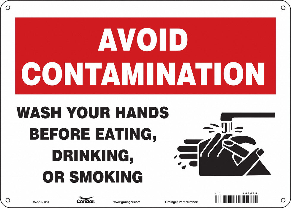 Safety Sign 10 in x 14 in Aluminum