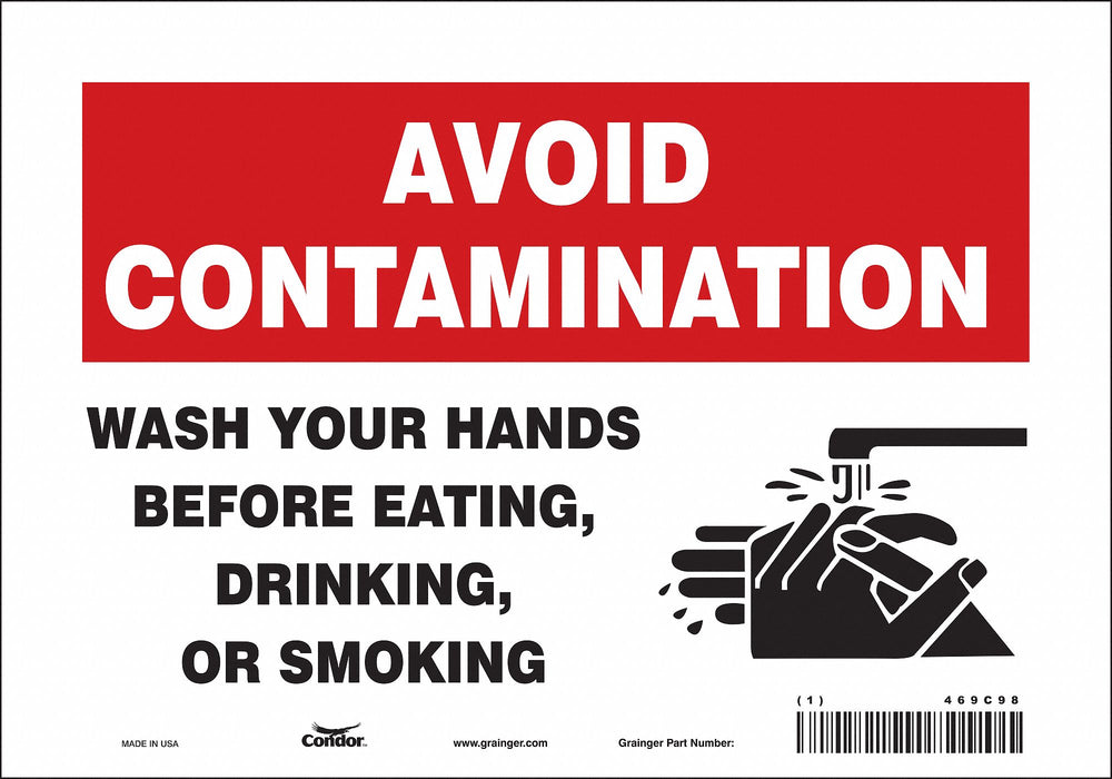 Safety Sign 7 in x 10 in Vinyl