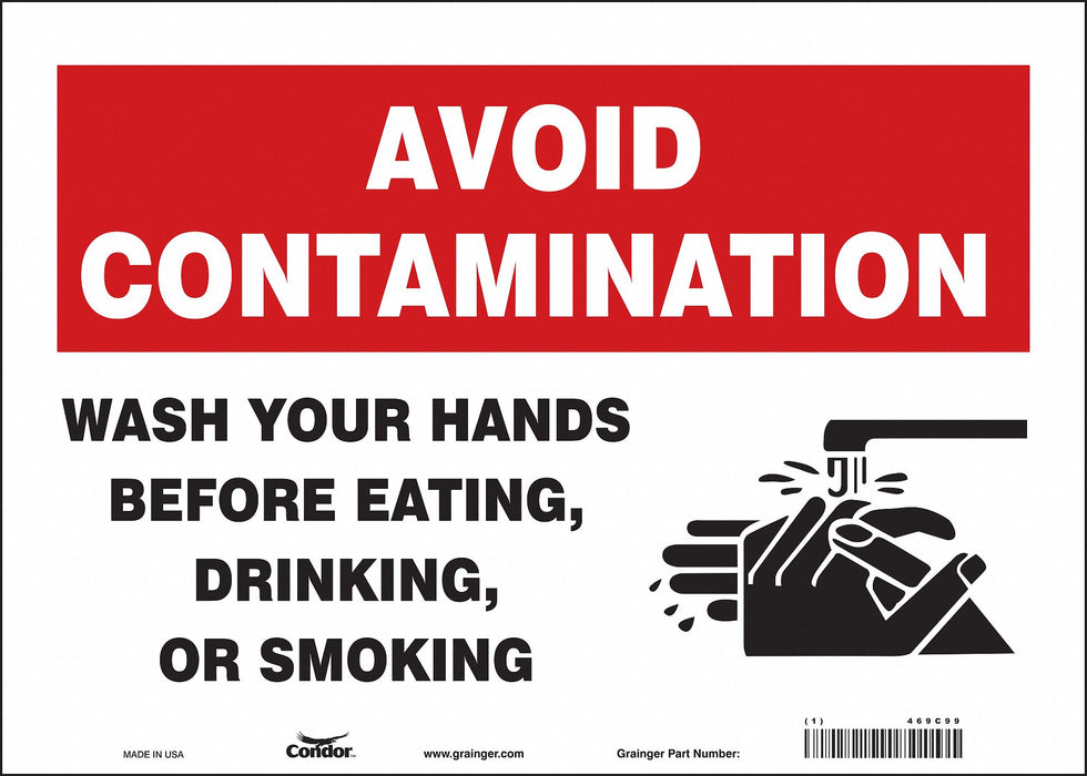 Safety Sign 10 in x 14 in Vinyl