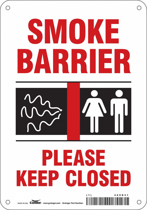 Safety Sign 10 in x 7 in Aluminum
