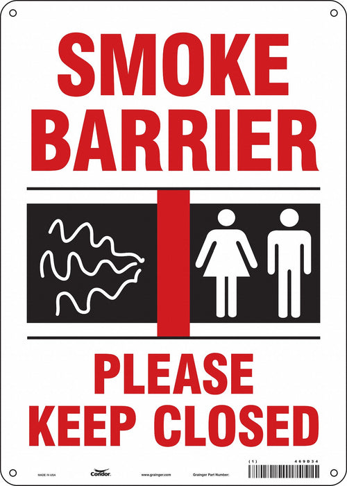 Safety Sign 14 in x 10 in Polyethylene