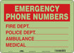 Safety Sign 10 in x 14 in Polyethylene