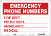 Safety Sign 10 in x 14 in Polyethylene