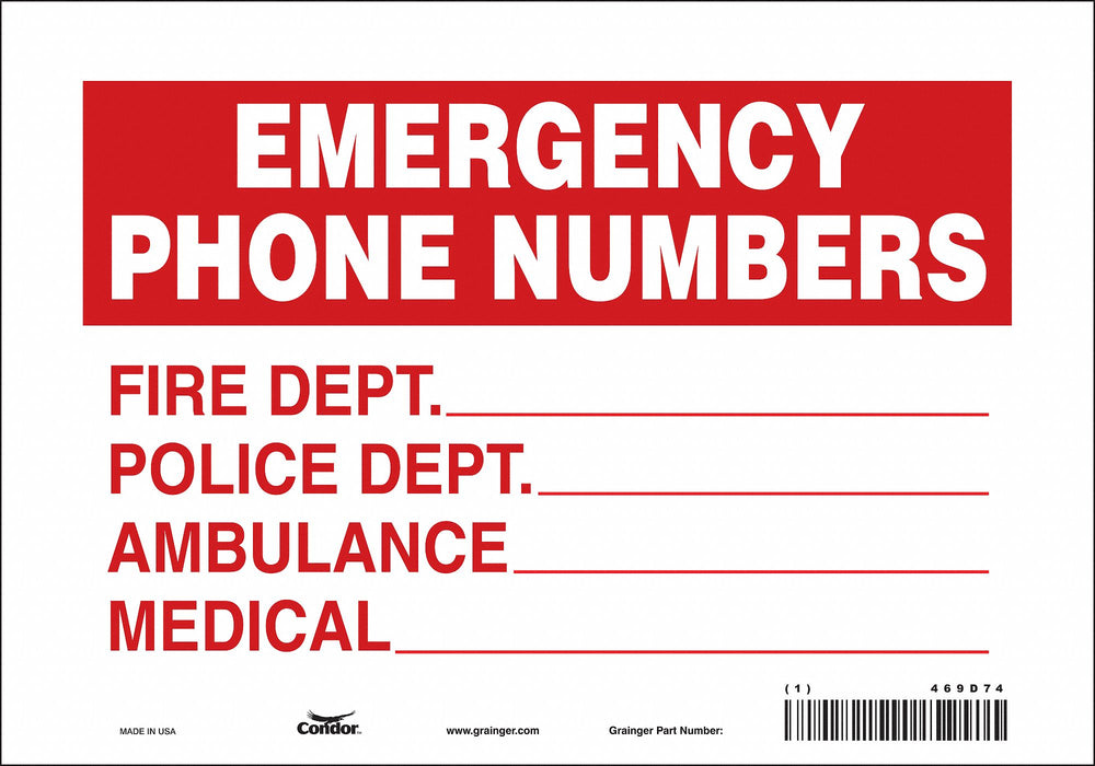 Safety Sign 7 in x 10 in Vinyl
