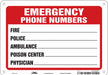 J9297 Safety Sign 7 in x 10 in Aluminum
