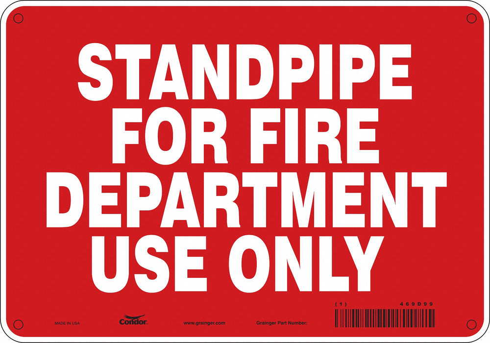 Safety Sign 7 in x 10 in Aluminum